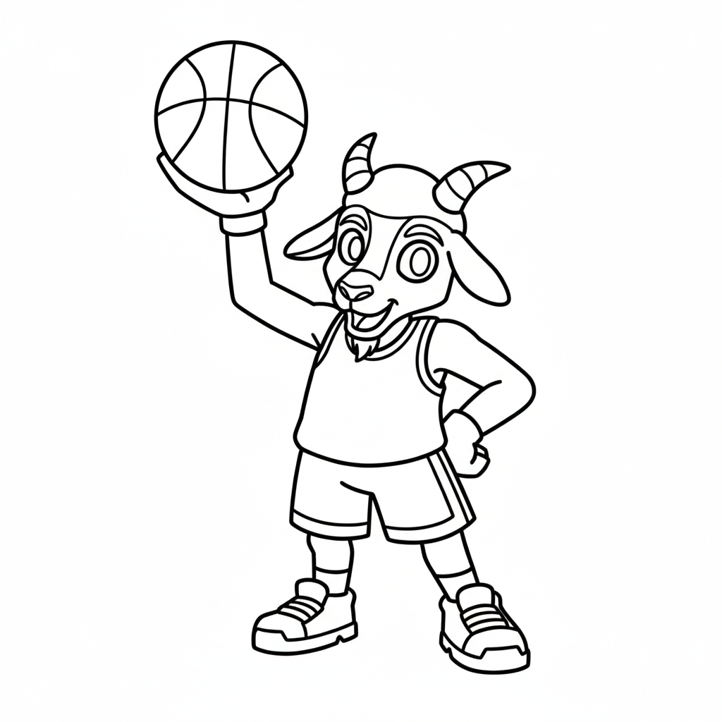 niños GOAT páginas para colorear