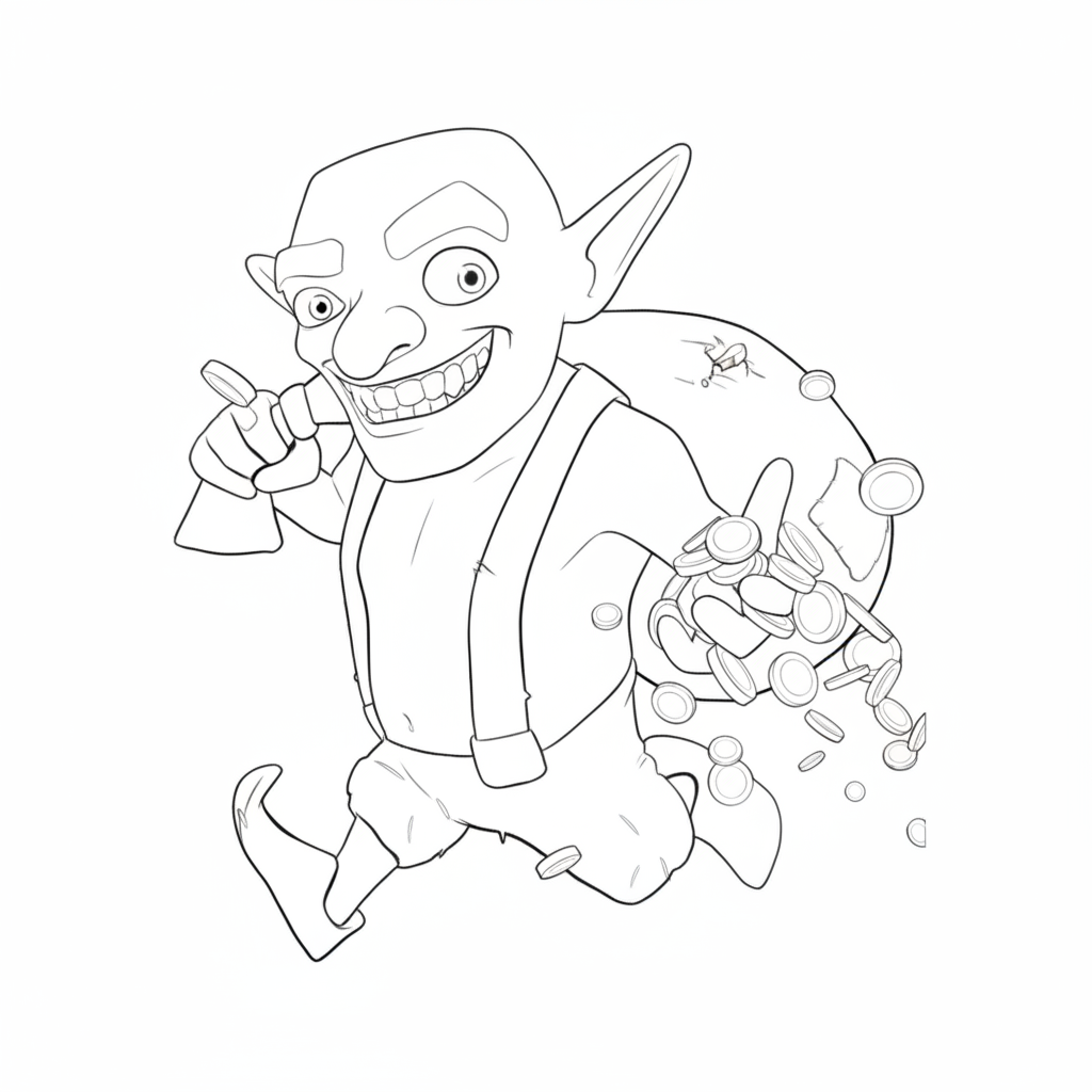 páginas para colorear gratis Goblin Brawler pdf