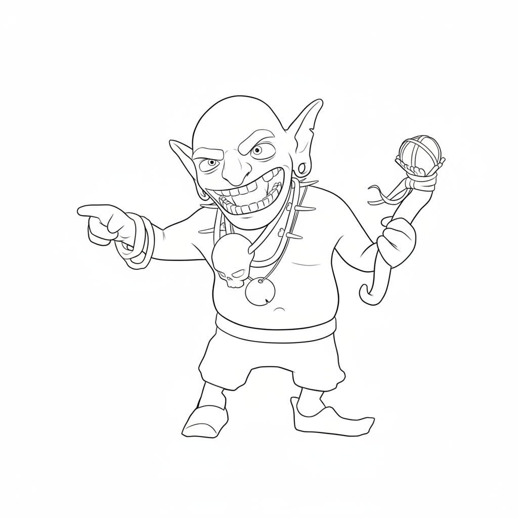 páginas para colorear Goblin Brawler imprimibles