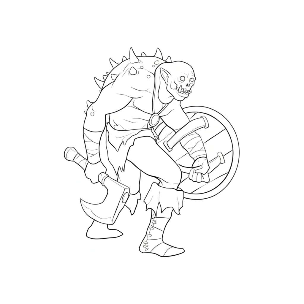 Goblin Brawler adornos para colorear