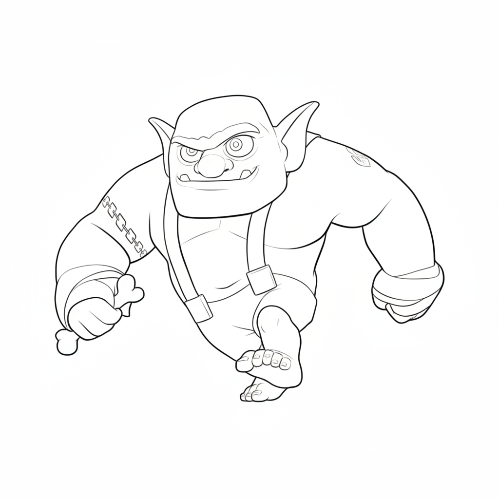 divertidas páginas para colorear Goblin Brawler