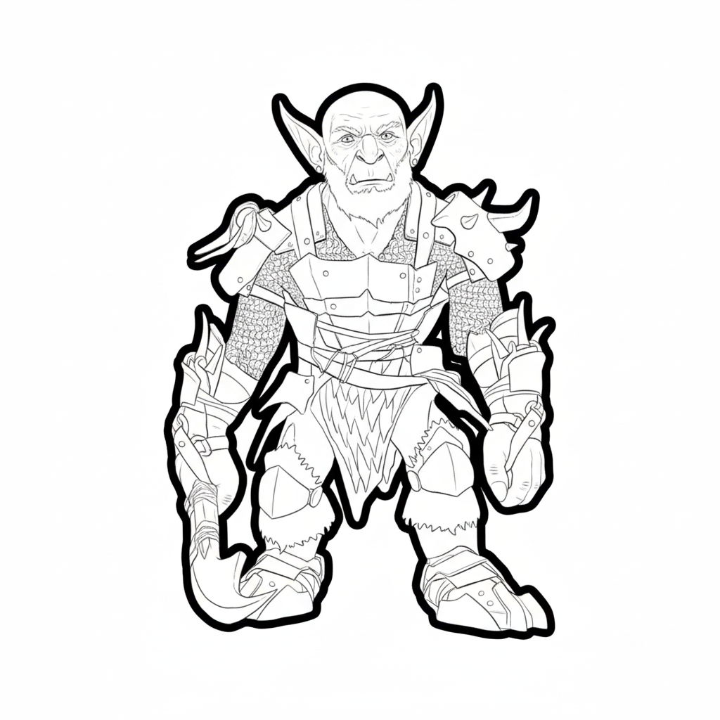 páginas para colorear Goblin Brawler imprimibles gratis