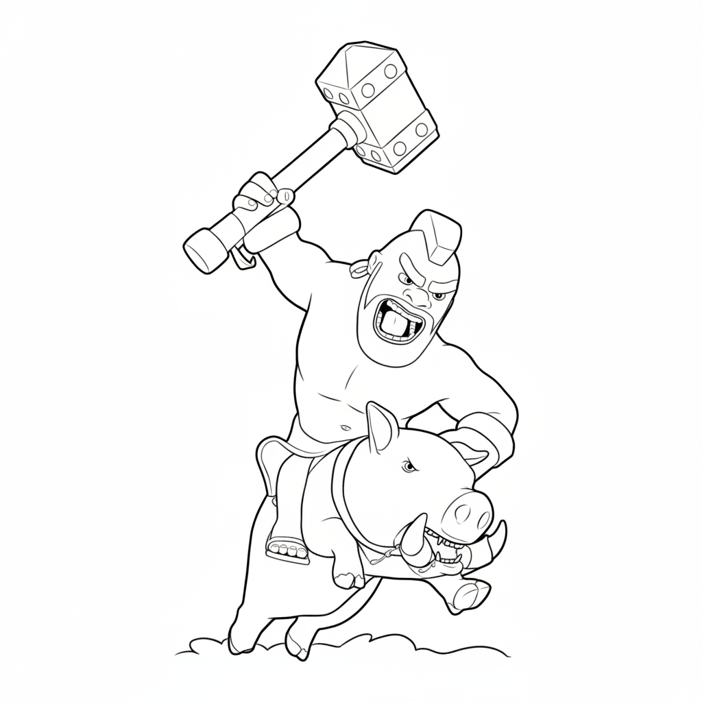 páginas para colorear Hog Rider