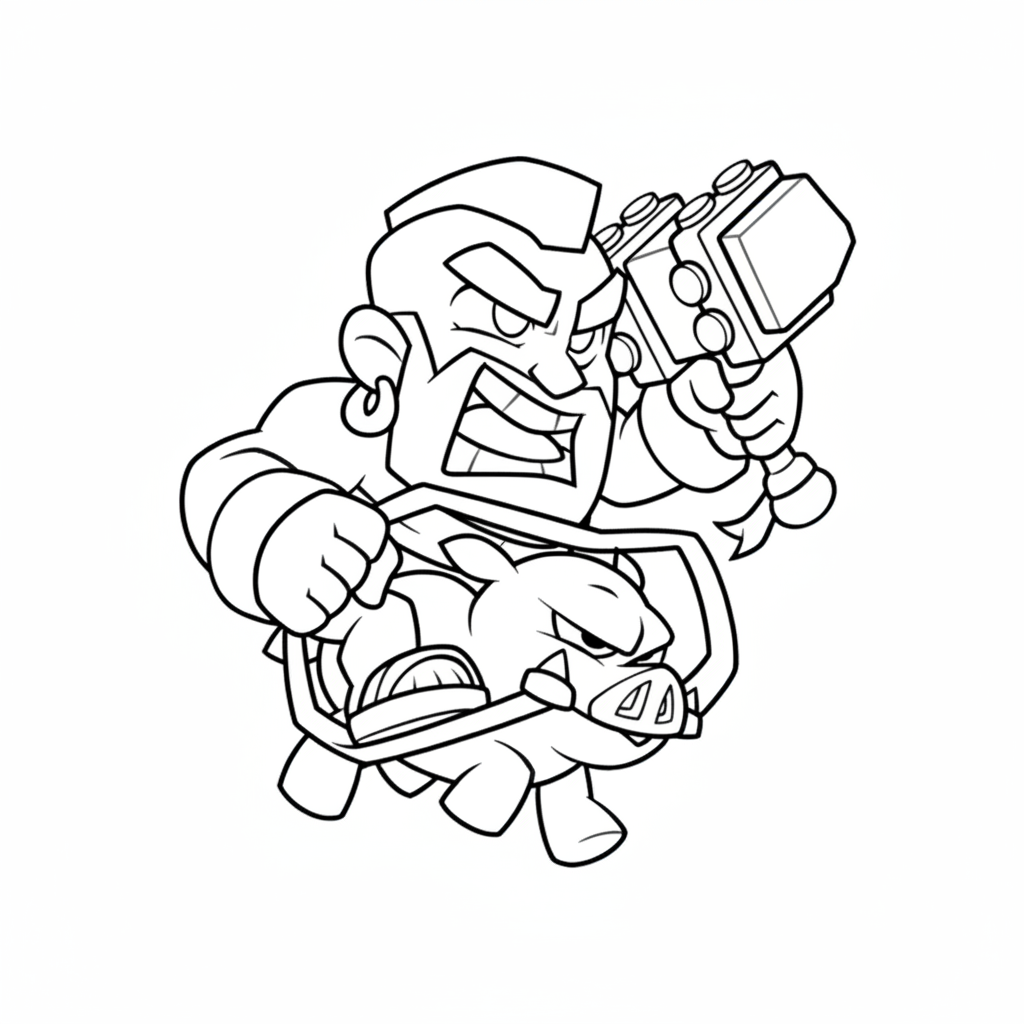 Hog Rider páginas para colorear para adultos