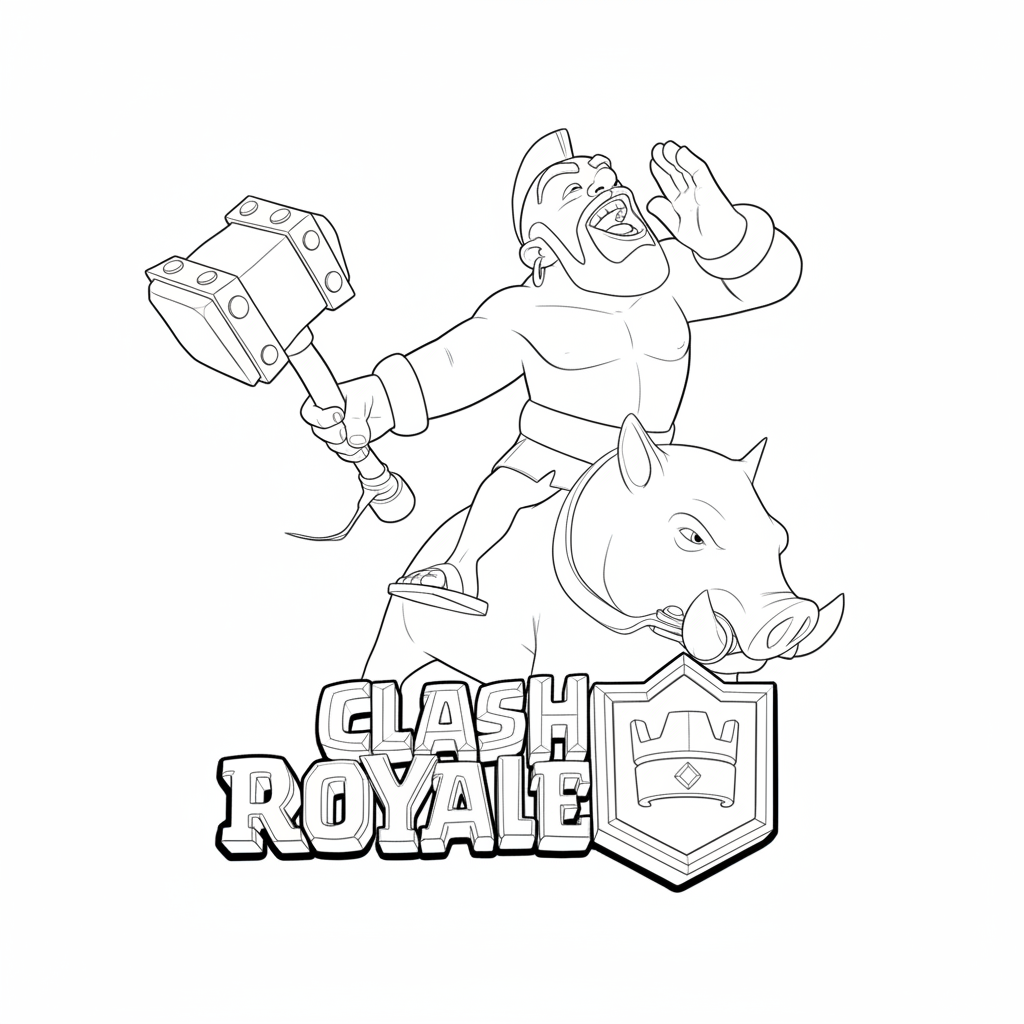 páginas para colorear Hog Rider imprimibles gratis