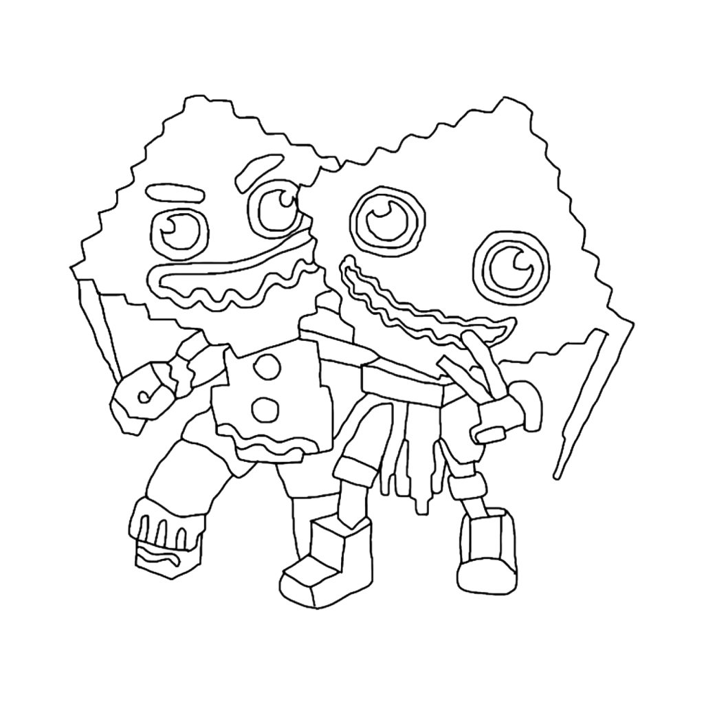 páginas para colorear fáciles de Ketupat Bros