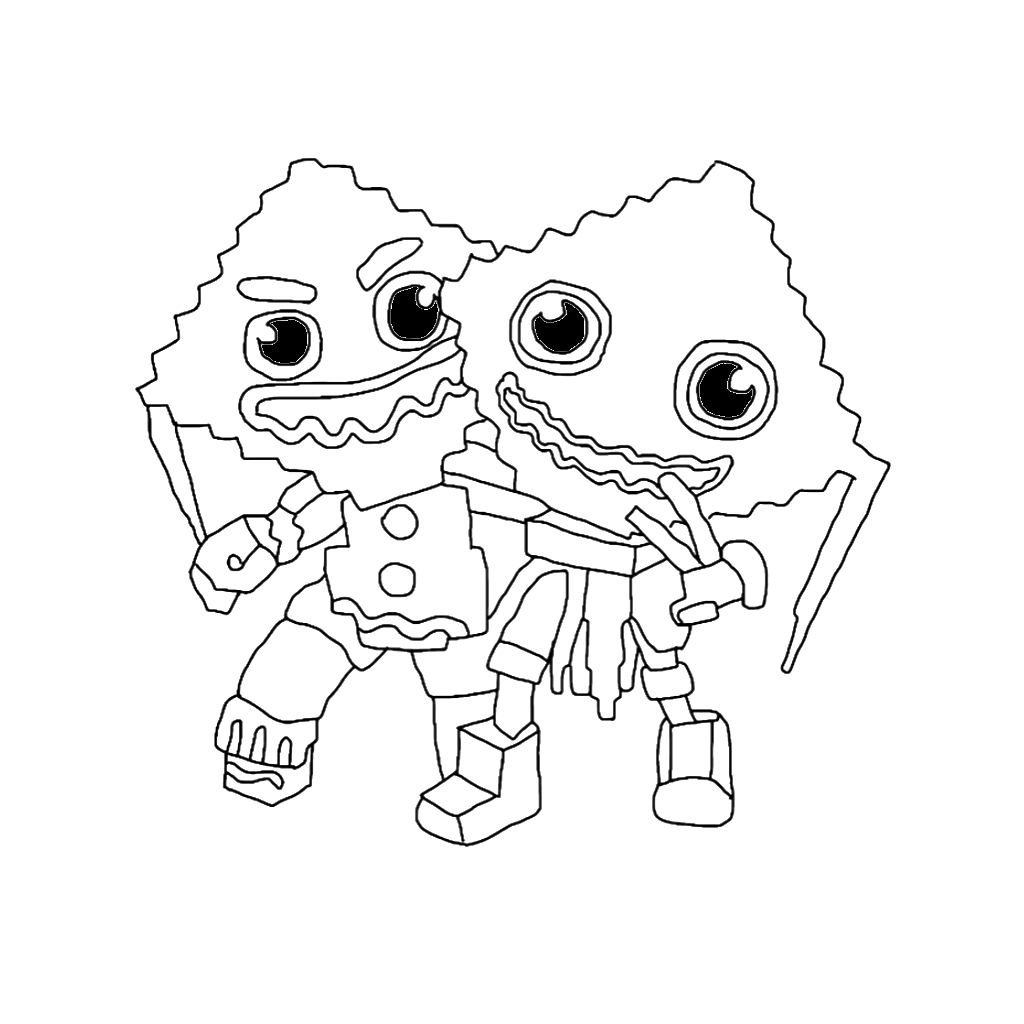 páginas para colorear gratis Ketupat Bros para niños