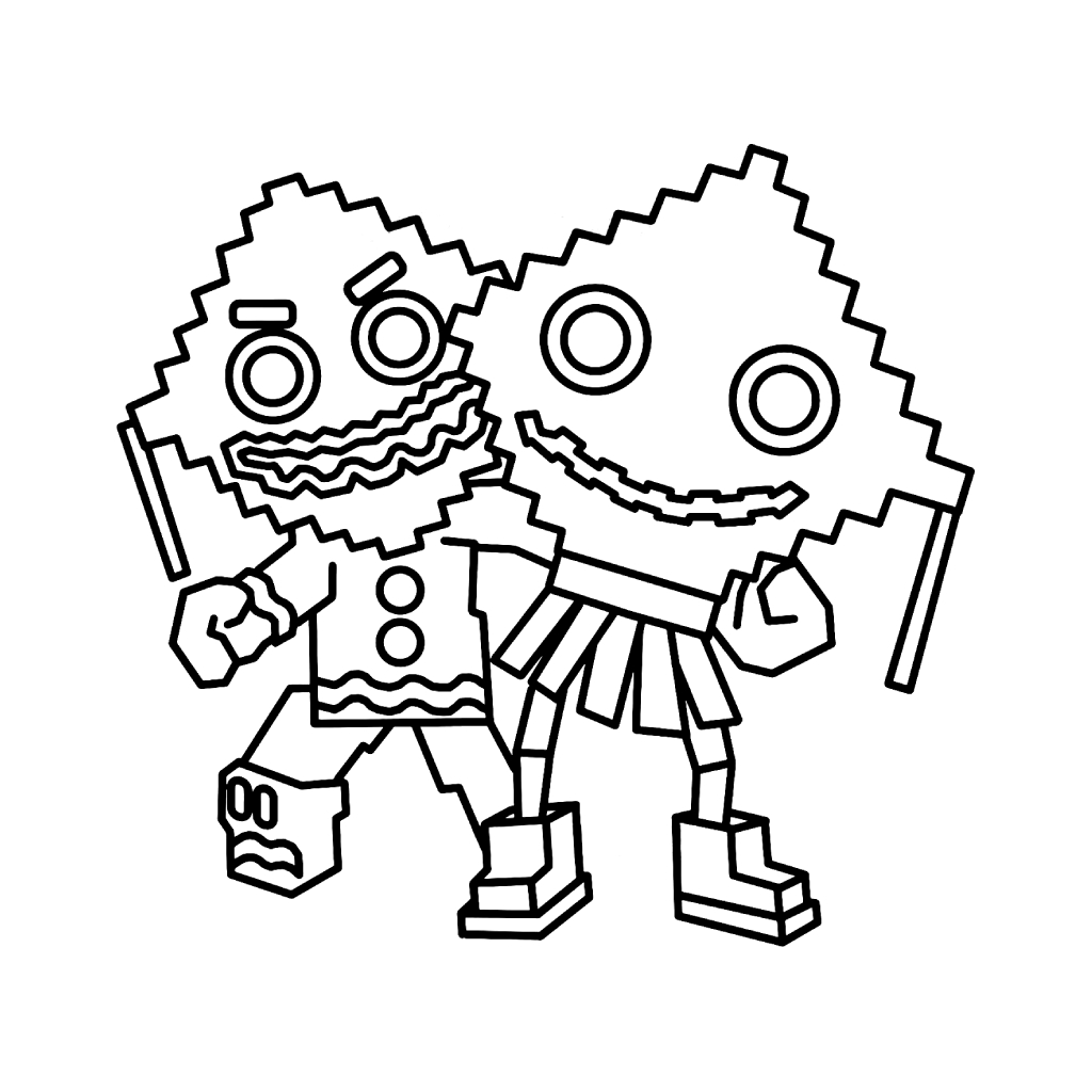 Ketupat Bros páginas para colorear para imprimir