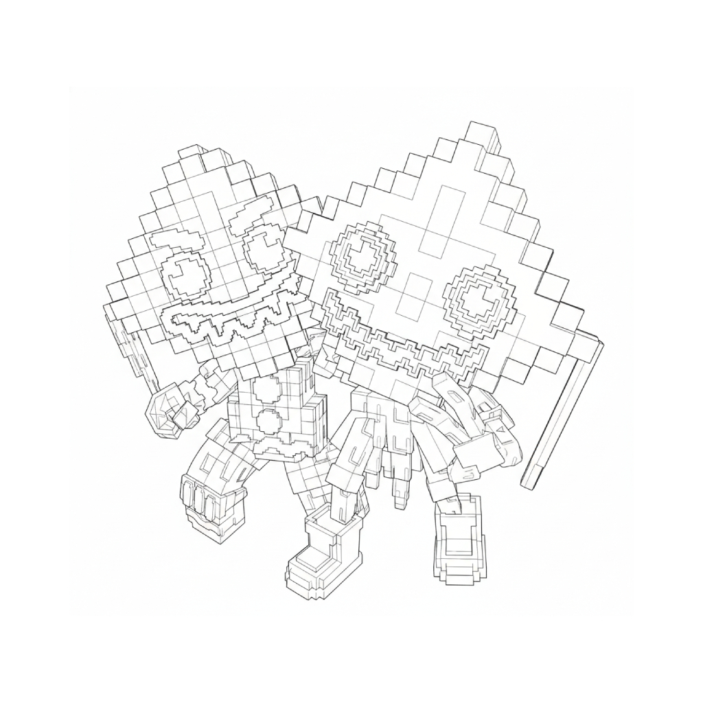 páginas para colorear imprimibles Ketupat Bros