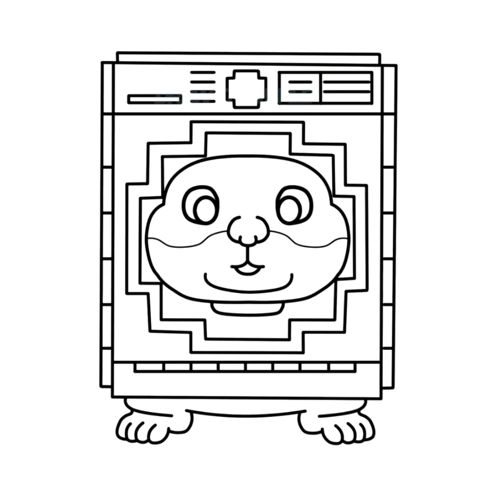 páginas para colorear fáciles de Spinny Hammy