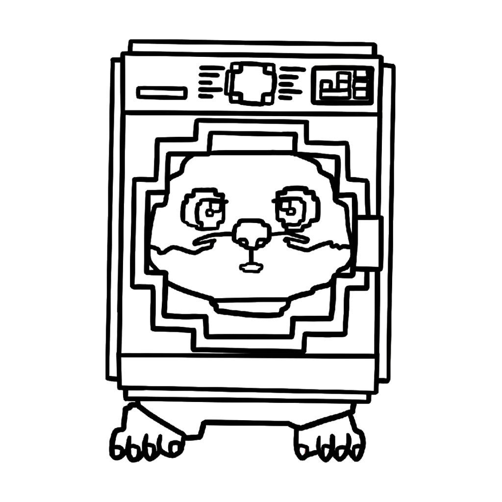 páginas para colorear kawaii lindas Spinny Hammy