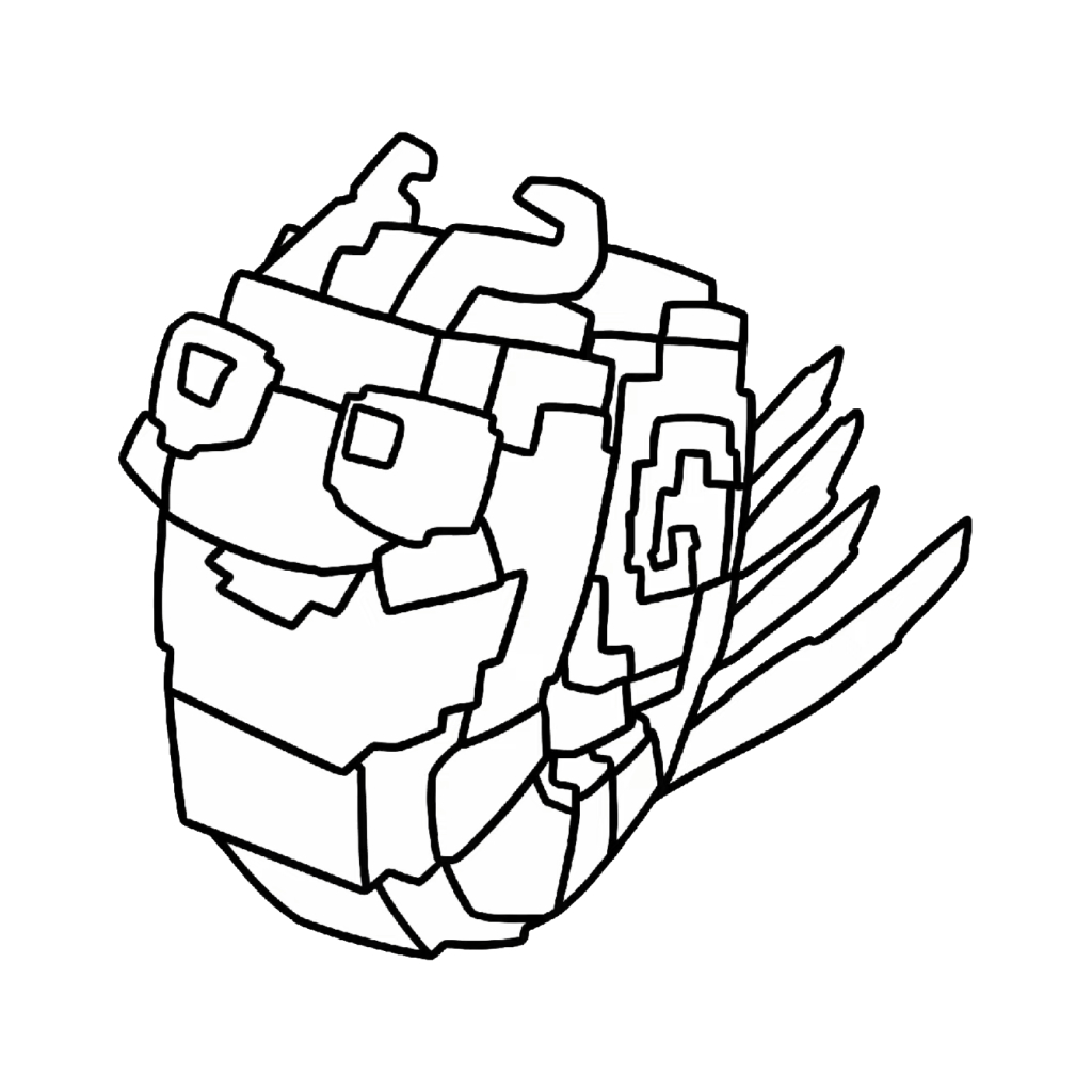 páginas para colorear imprimibles Tootini Shrimpini