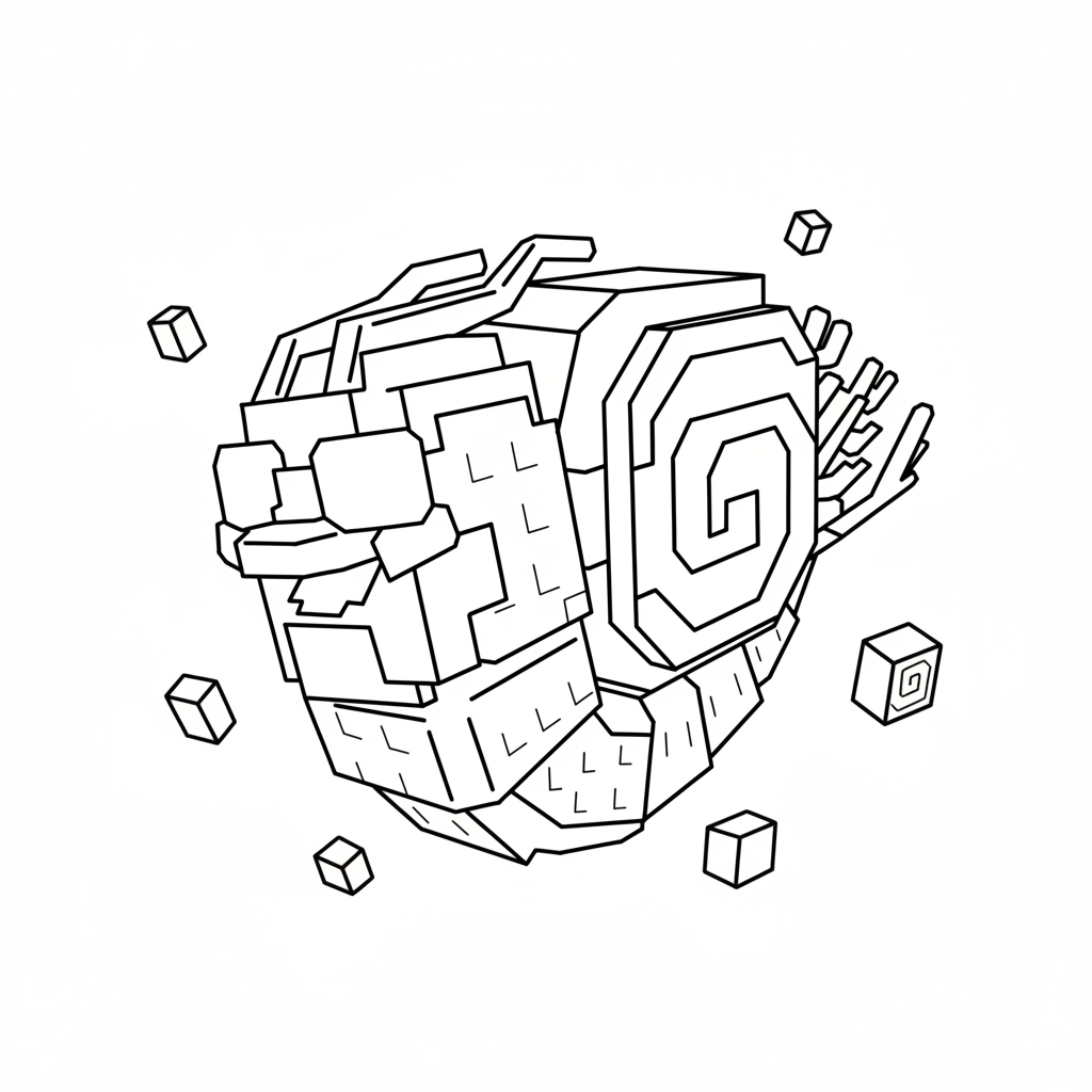 páginas para colorear lindas y fáciles de Tootini Shrimpini