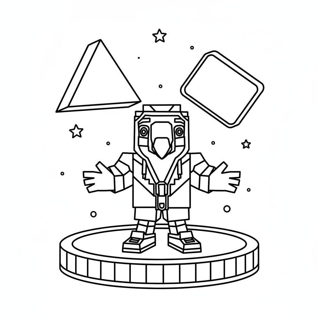 páginas para colorear imprimibles Tuff Toucan