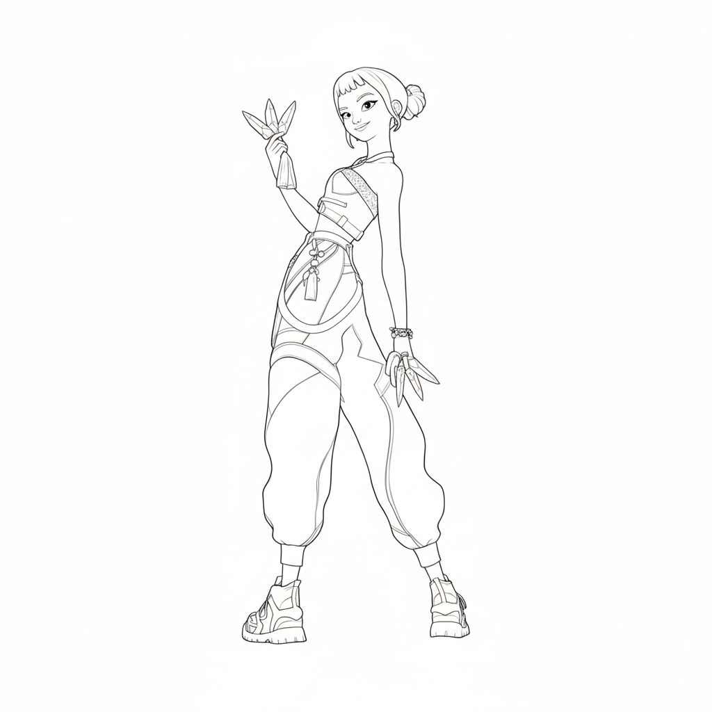 páginas para colorear gratis Zoey para niños