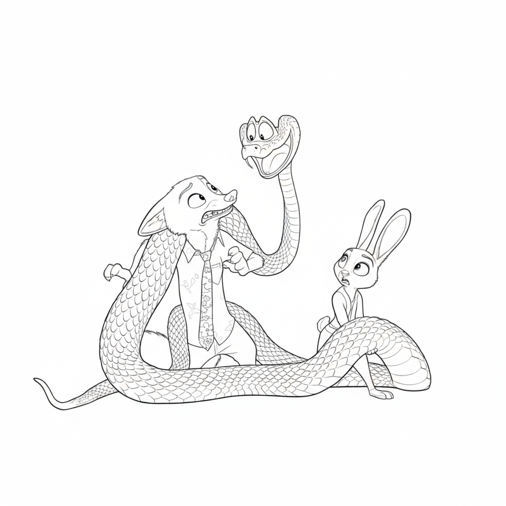 Zootopia 2 páginas para colorear imprimibles