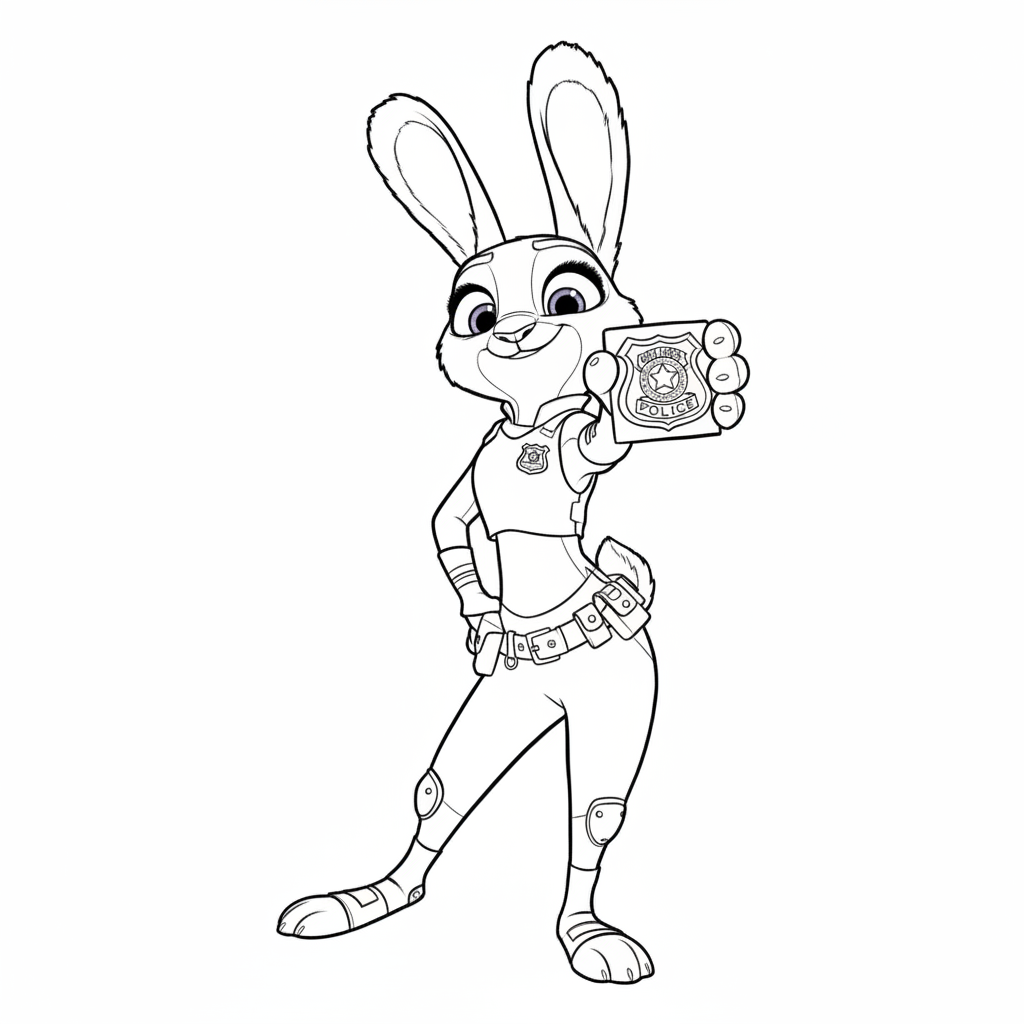 páginas para colorear gratis Zootopia 2