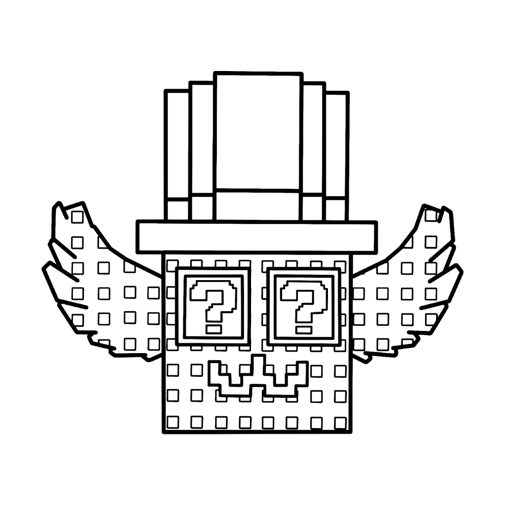 páginas para colorear Admin Lucky Block