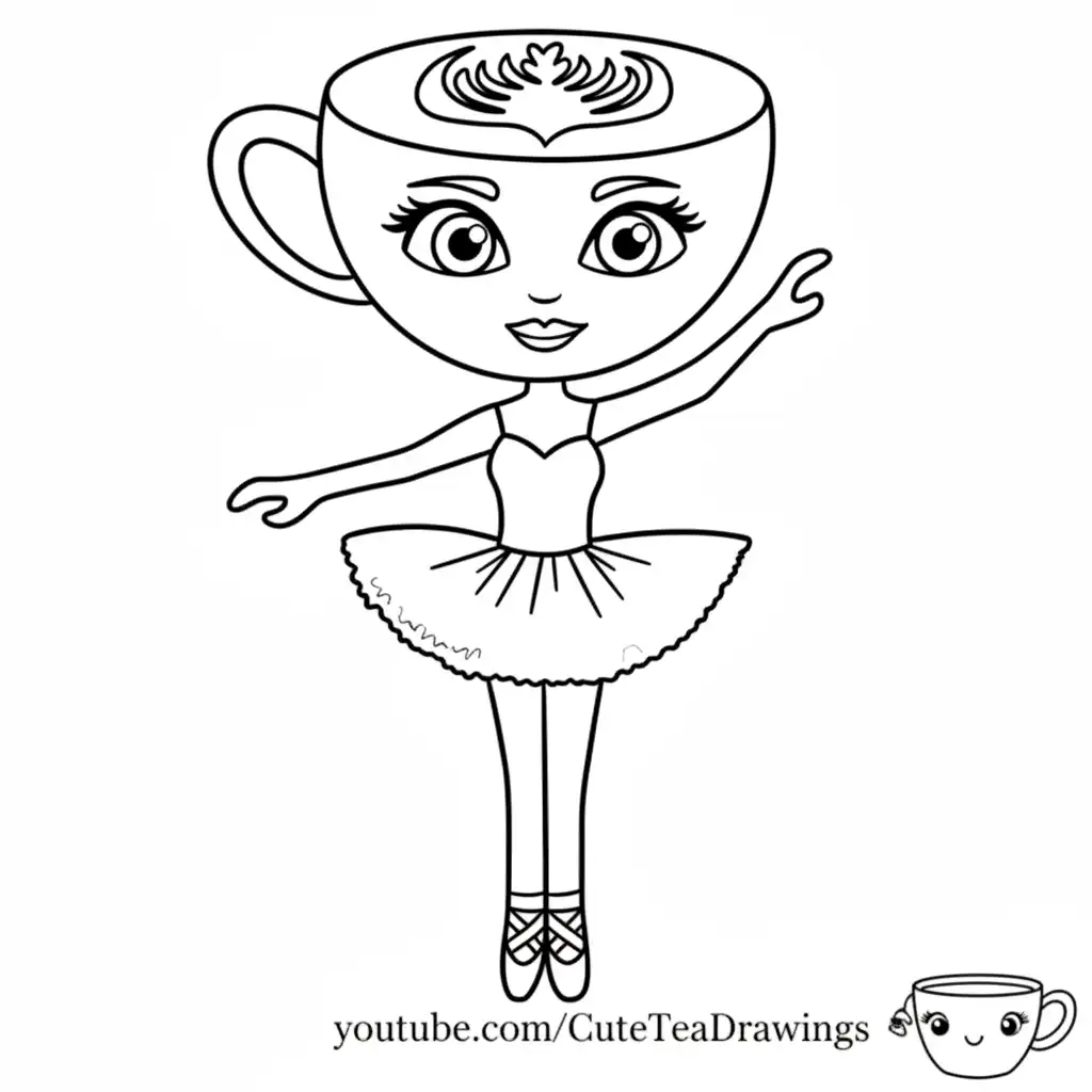 Ballerina Cappucina dibujos para colorear
