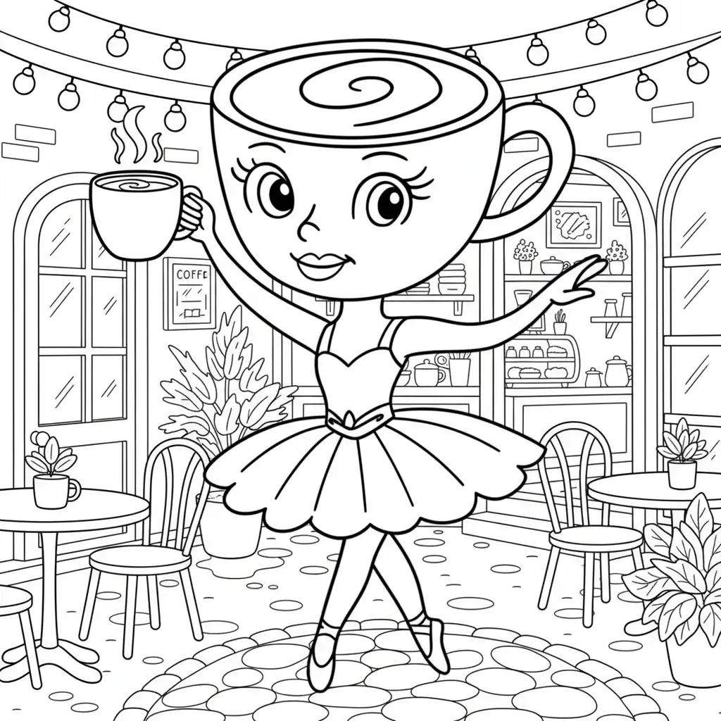 Ballerina Cappucina dibujos para colorear 1