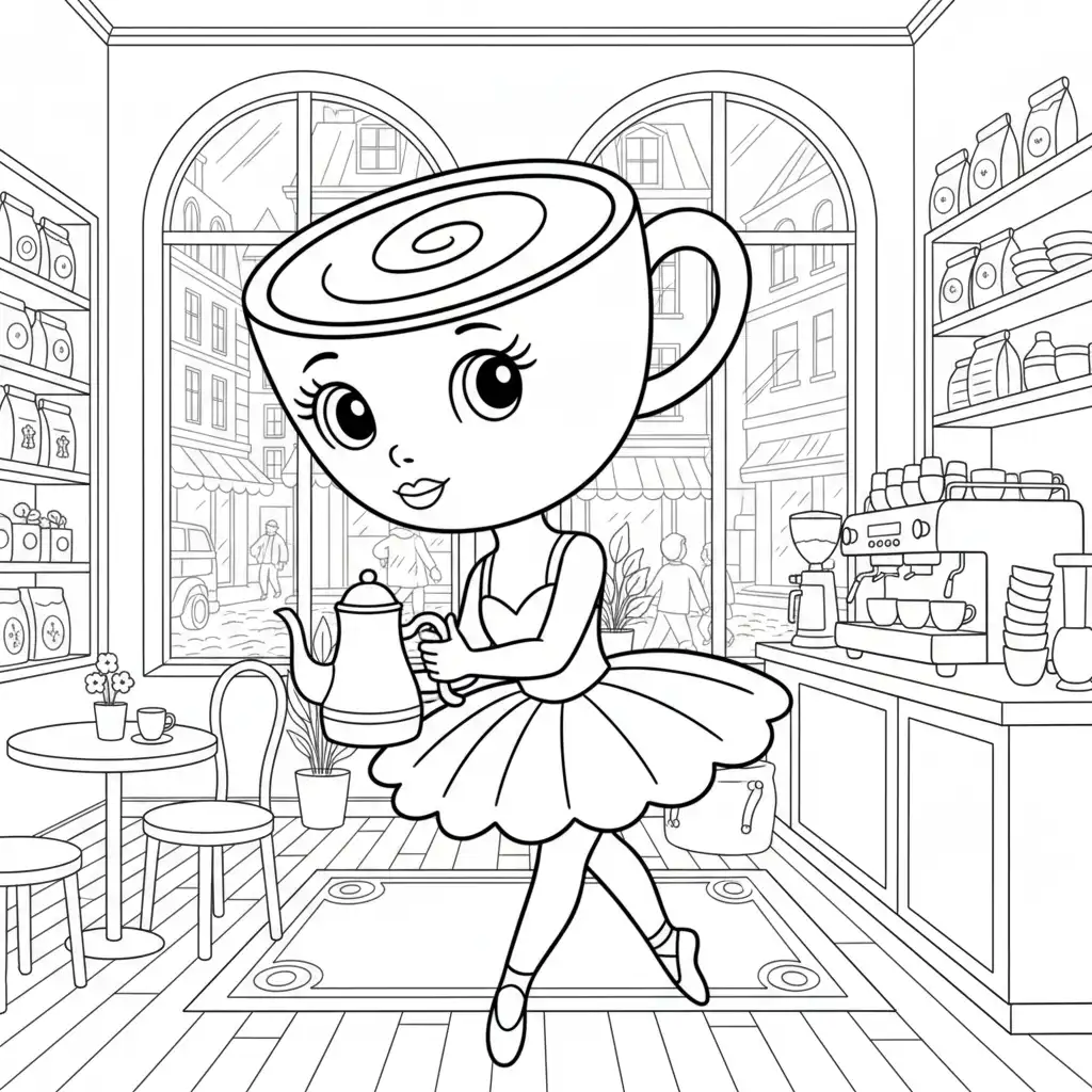 Ballerina Cappucina páginas para colorear gratis 1