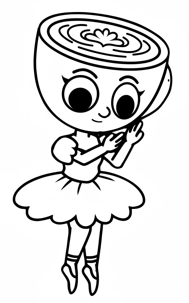 páginas para colorear Ballerina Cappucina imprimibles