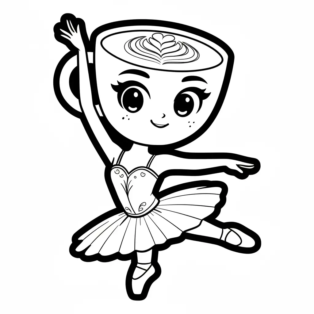 páginas para colorear Ballerina Cappucina imprimibles 1
