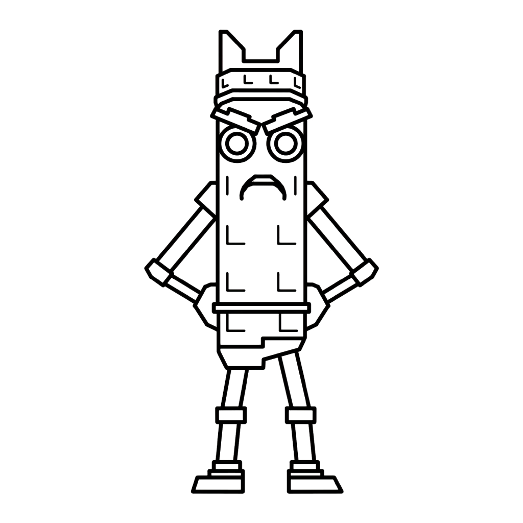 páginas para colorear lindas y fáciles de Bambu Bambu Sahur