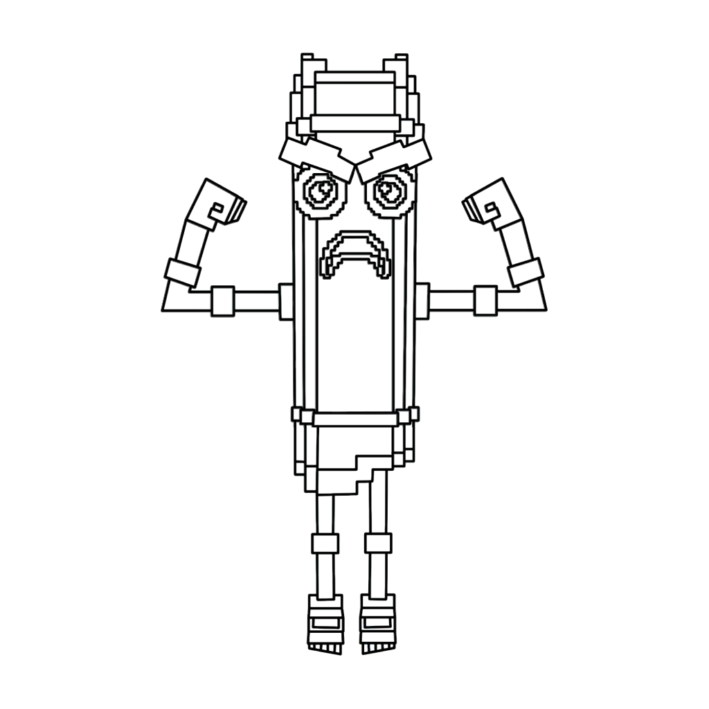 colorear páginas de Bambu Bambu Sahur