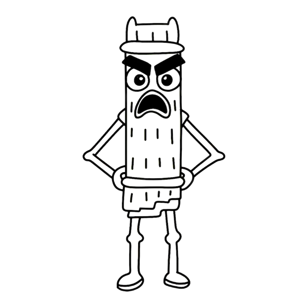 páginas para colorear gratis Bambu Bambu Sahur pdf