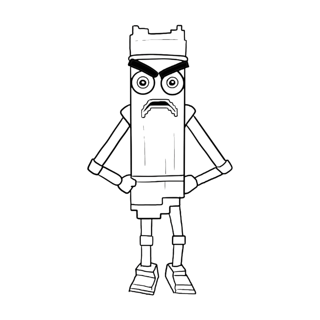 páginas para colorear imprimibles Bambu Bambu Sahur para adultos