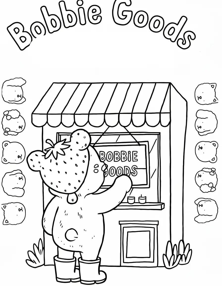 páginas para colorear detalladas de Bobbie Goods