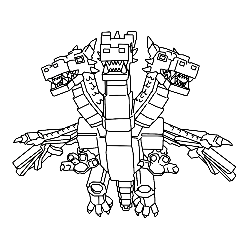 páginas para colorear gratis Hydra Dragon Cannelloni