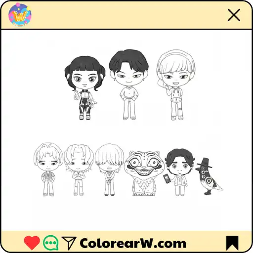 KPop Demon Hunters para colorear thumbnail