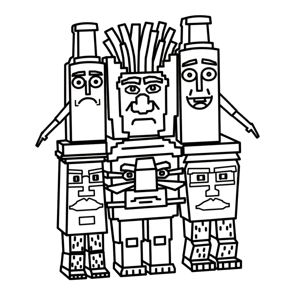 páginas para colorear de árboles La Food Combinasion gratis