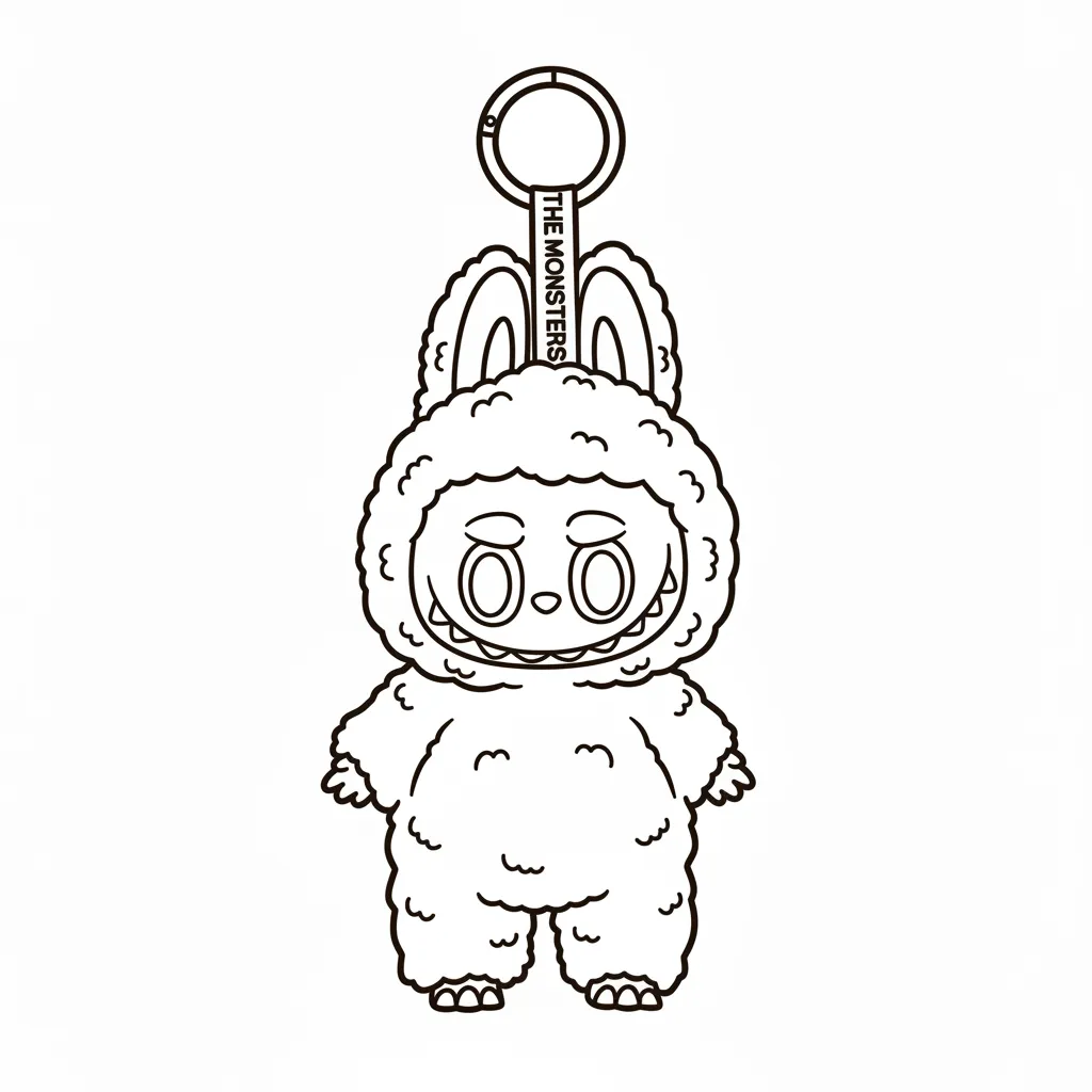 páginas para colorear de árboles Labubu gratis