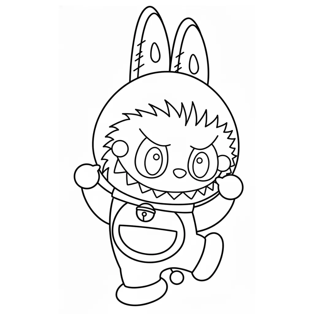 niños Labubu páginas para colorear