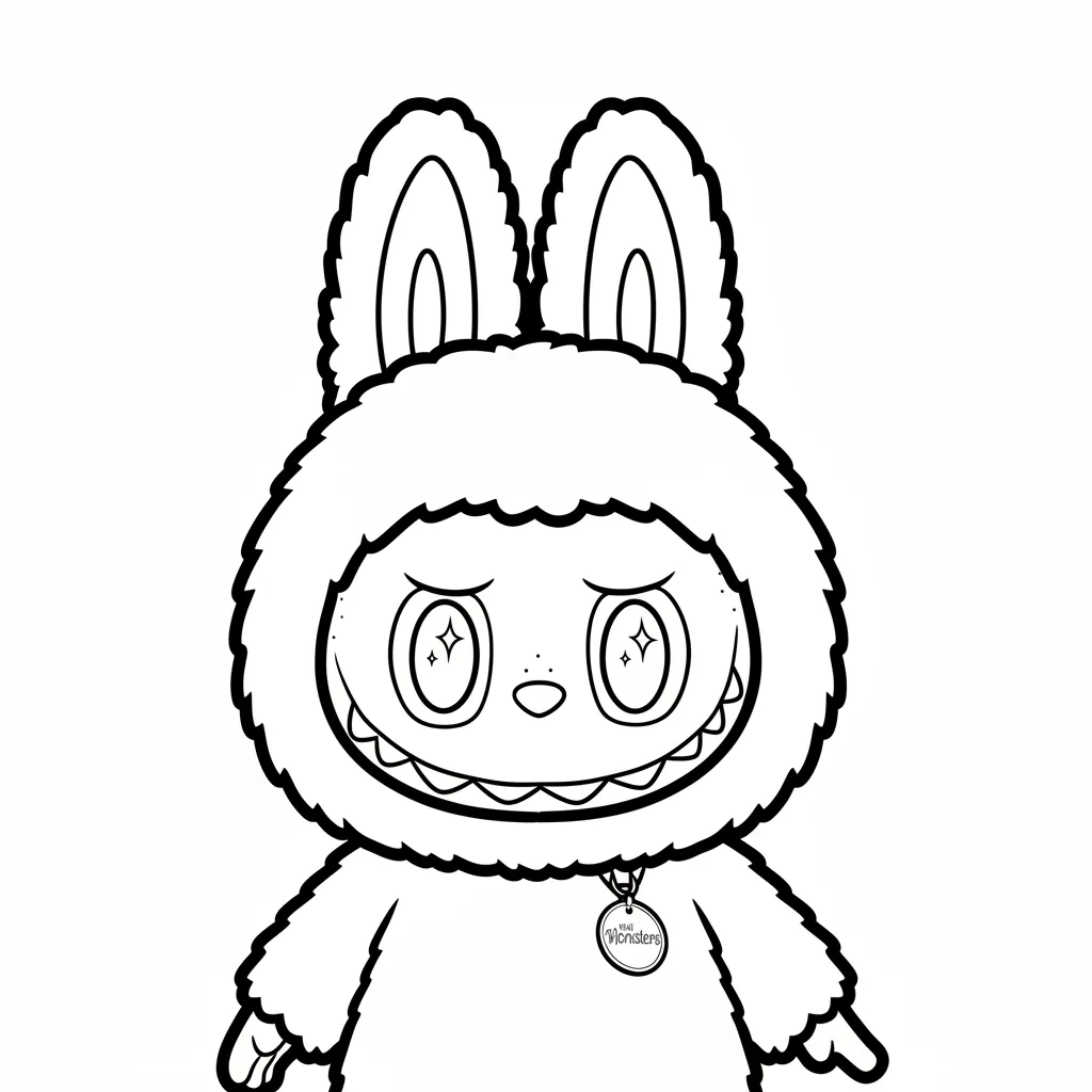páginas para colorear Labubu imprimibles