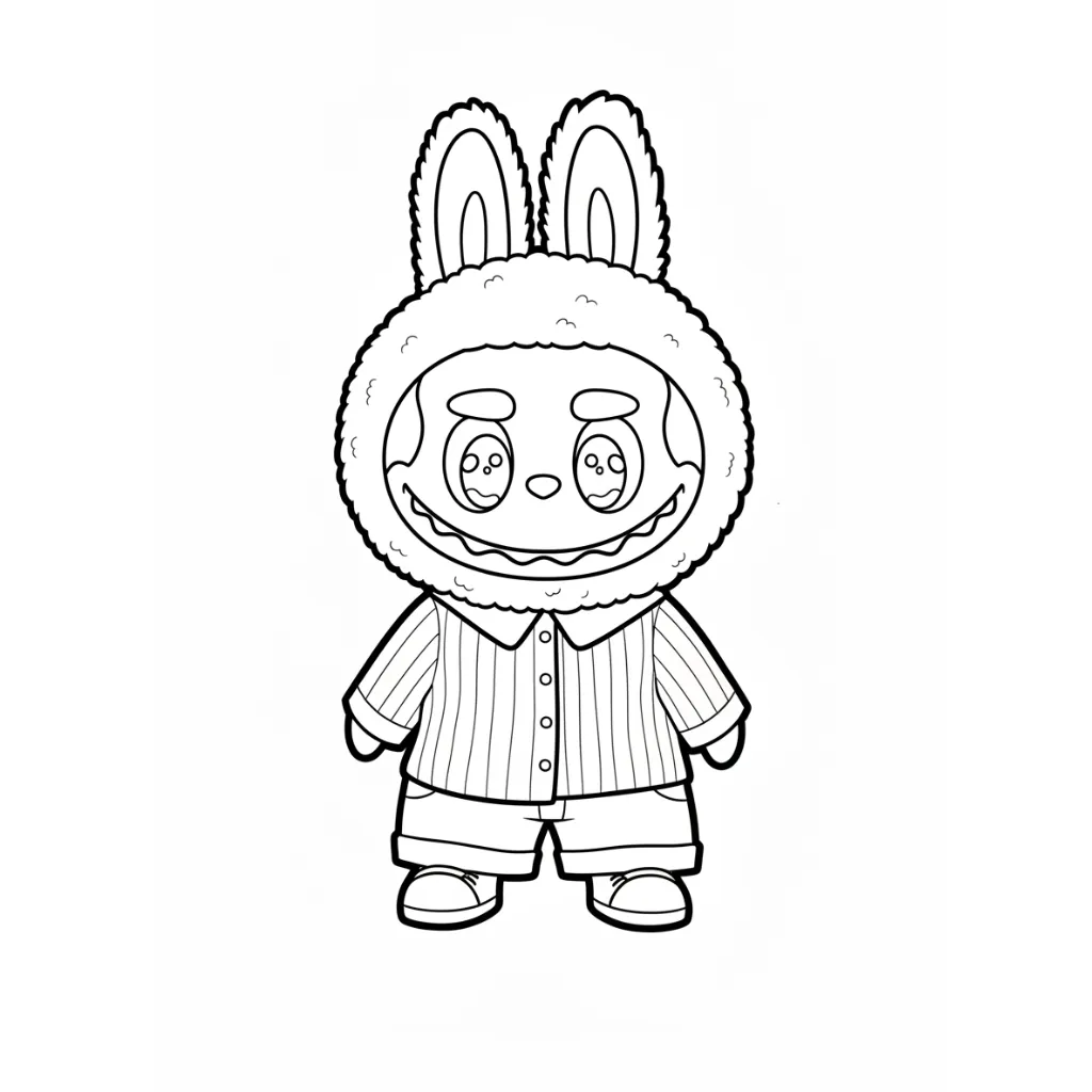 páginas para colorear Labubu imprimibles gratis