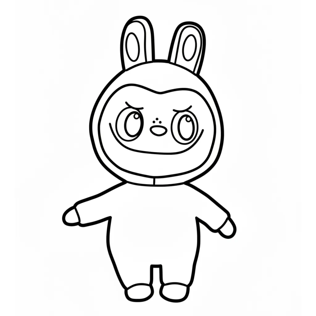 Labubu páginas para colorear imprimibles 1