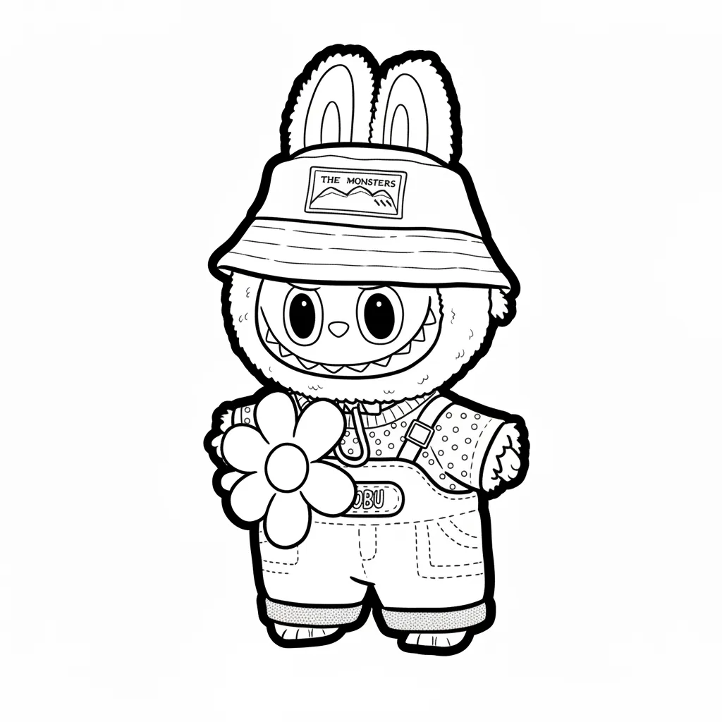 páginas para colorear para Labubu