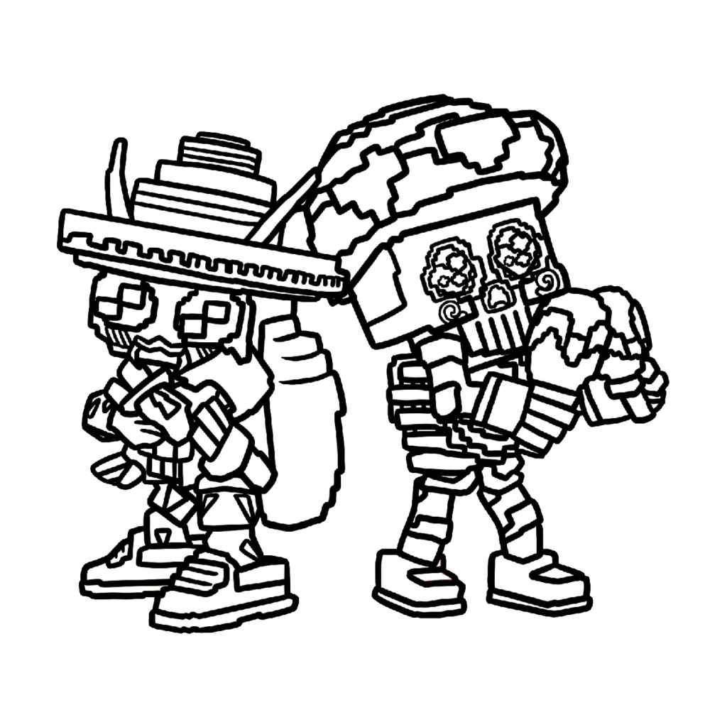 Los Amigos 5 lindas páginas para colorear Los Amigos