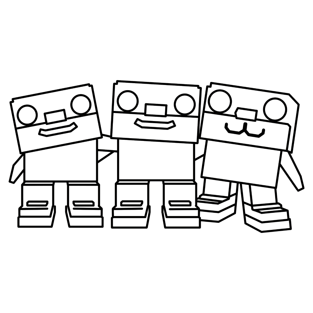 páginas para colorear kawaii lindas Los Trios