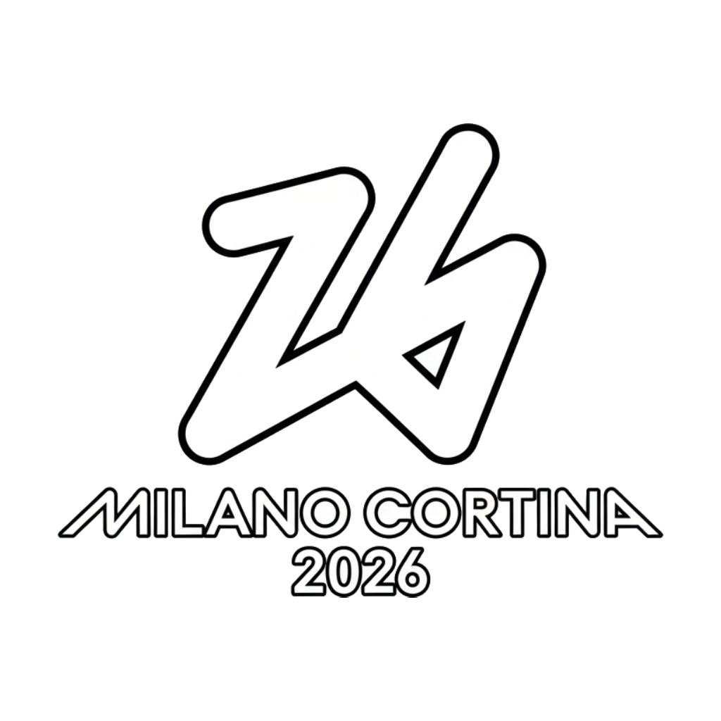 felices páginas para colorear Olympic Winter Games 2026