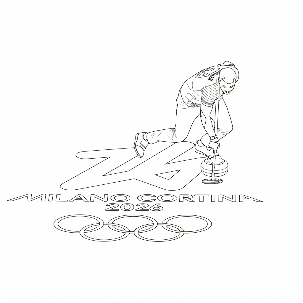 Olympic Winter Games 2026 páginas para colorear para adultos