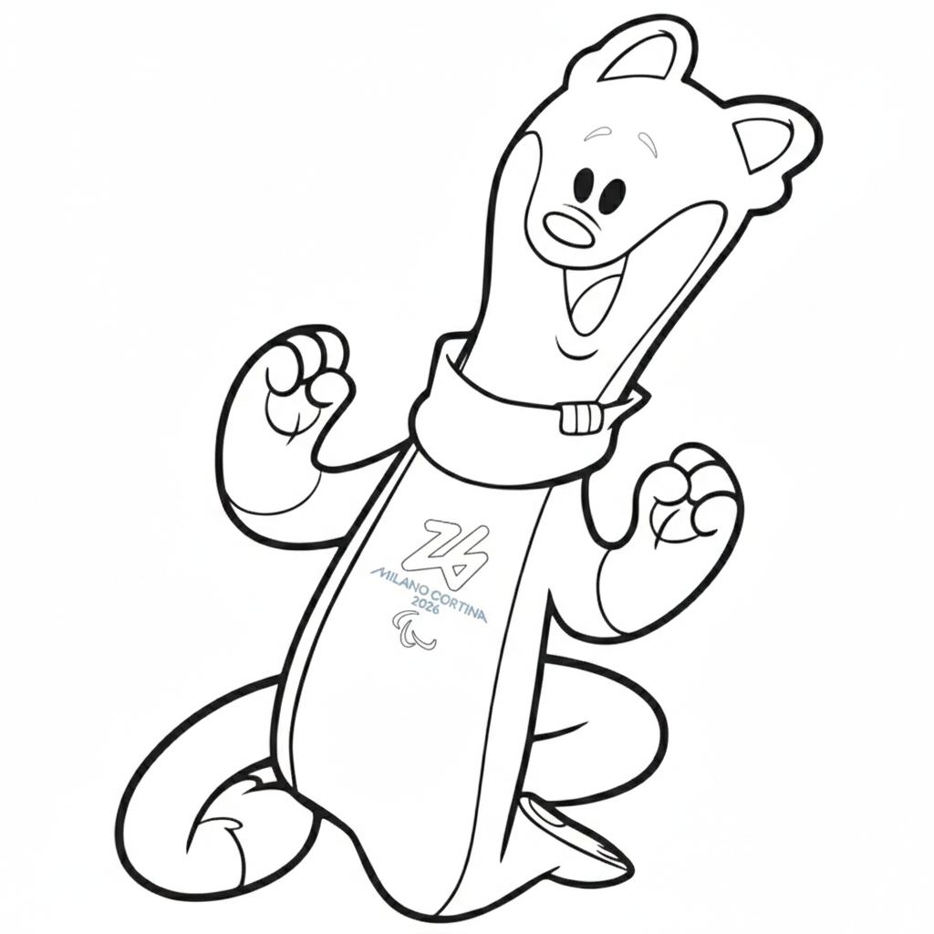 páginas para colorear gratis Olympic Winter Games 2026