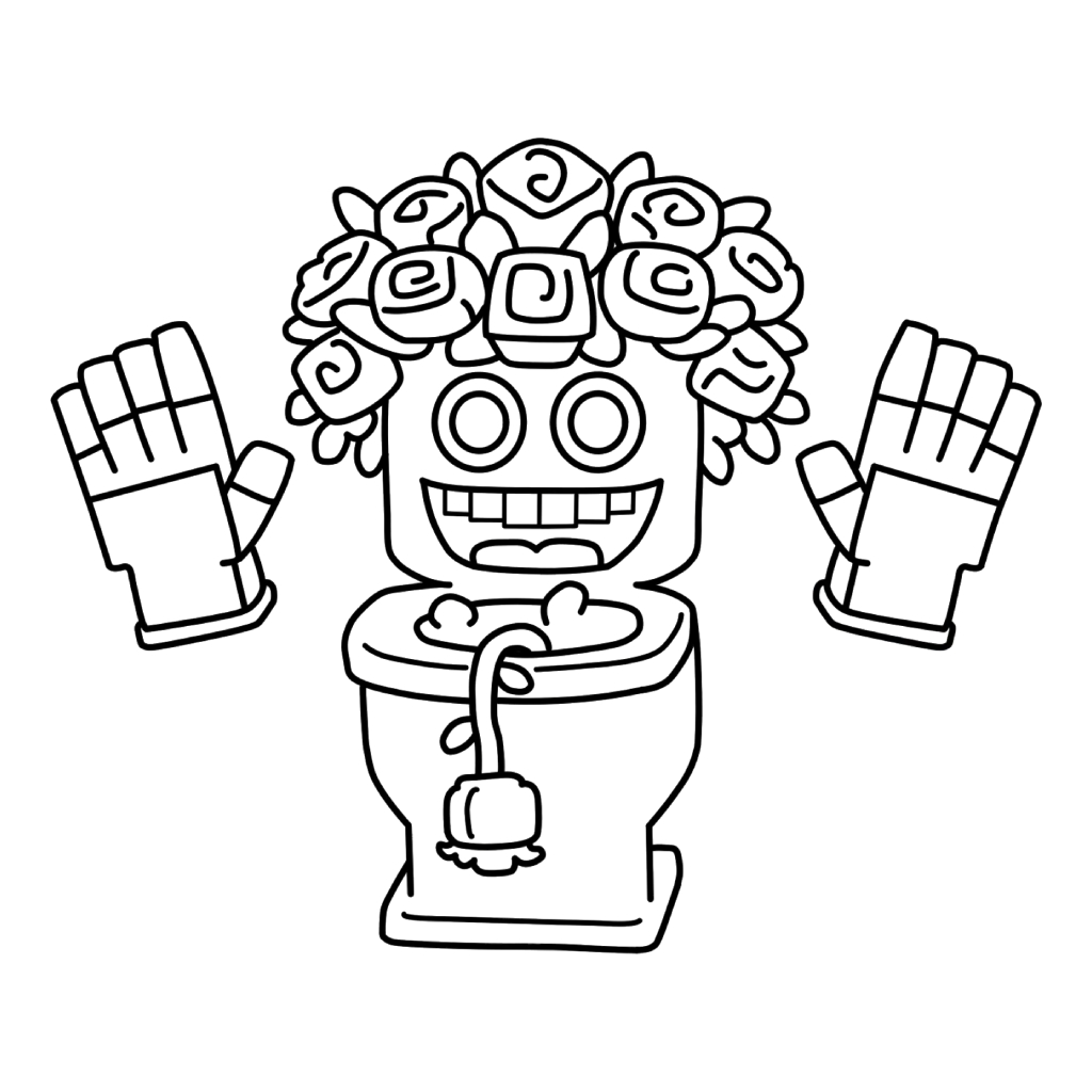 páginas para colorear gratis para adultos Rosetti Tualetti