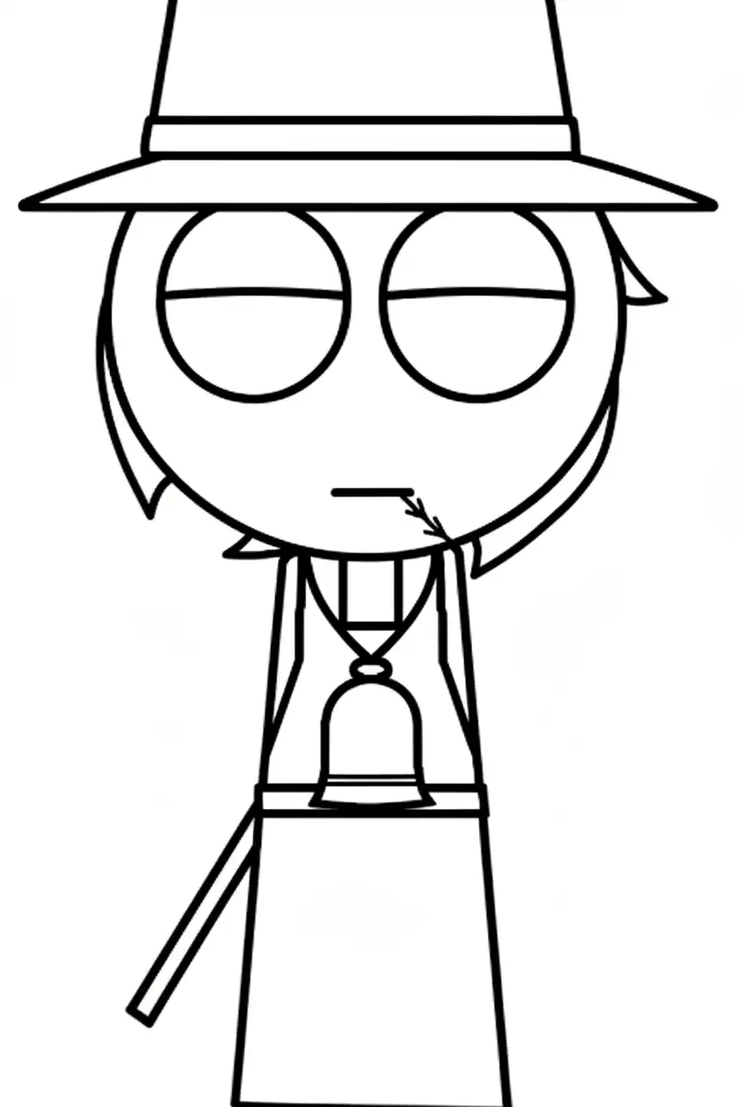 páginas para colorear gratis Sprunki para adultos