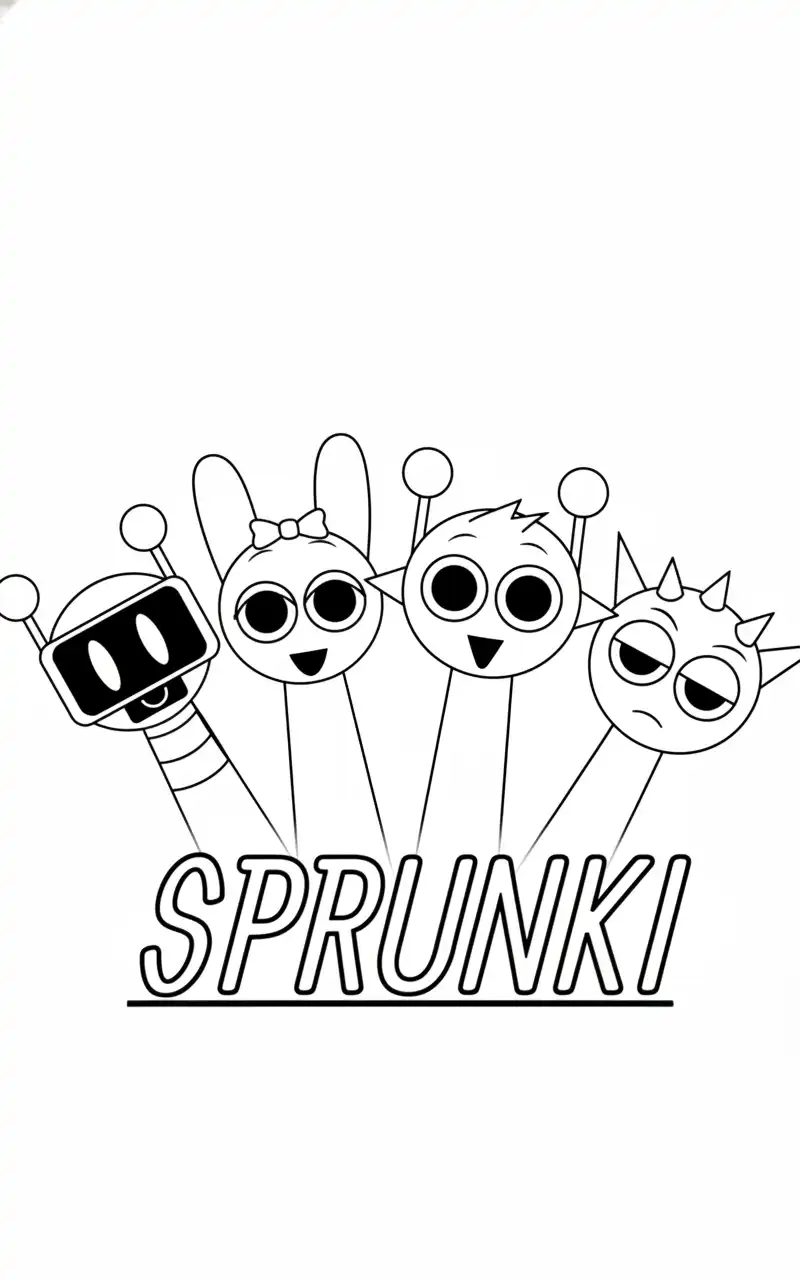 Sprunki páginas para colorear para adultos