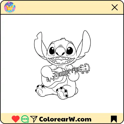 Stitch para colorear thumbnail
